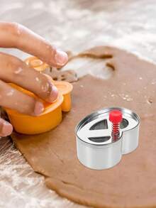 1 Stück klassische Keksformen, Keksform, Handpresse Keksformen, Edelstahl Keksformen, Brotschneidemaschinen, Gemüseschneidformen, Obstschneidemaschinen, Tortendekoration, Backzubehör, Küchenutensilien, zum Herstellen von schönen Keksen, Brot, Kuchen, Pfannkuchen, Schinken, Käse