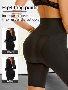 High Waist Shaping Shorts Tummy Contouring & Hip Lifting,Women Underwear Girdle Shapewear,Strong Tummy Control,Butt Lift, Thigh Slimming - 黑色 - 查看 1