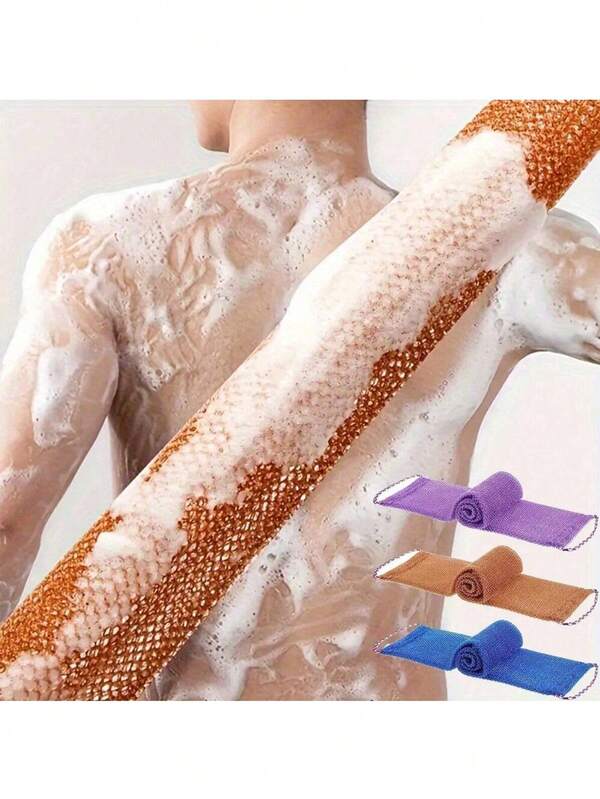 1 pezzo Asciugamano da bagno esfoliante in nylon africano, morbido e scrub, asciugamano da bagno in nylon per esfoliare e fare schiuma, accessori da bagno, decorazione per la casa e il bagno, decorazione autunnale, ritorno a scuola
