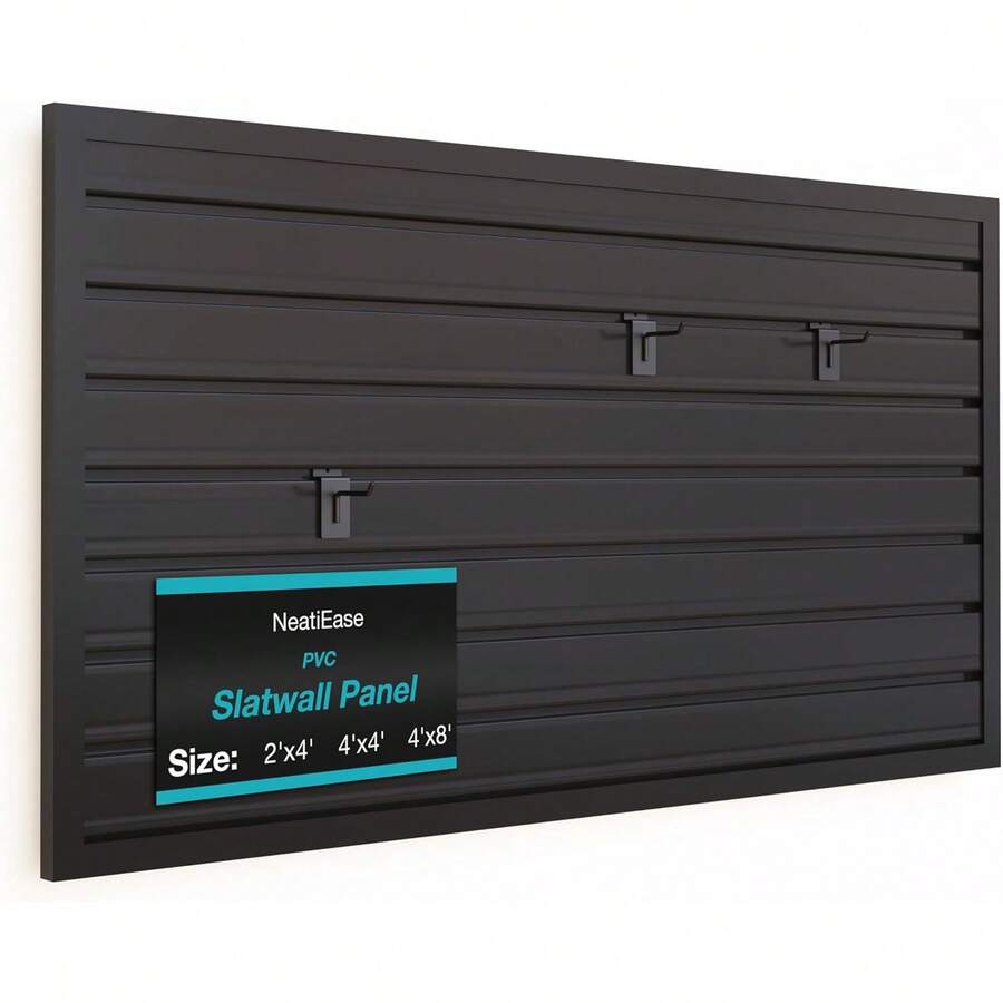 NeatiEase Slatwall Panel Wall Storage Systems, 2 X 4ft Slat Wall ...