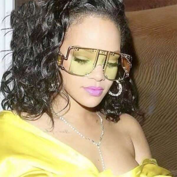 1 szt. unisexowe, duże, kwadratowe okulary z płaską górną częścią, modne – w stylu vintage punk z metalowymi nitami | Duże okulary przeciwsłoneczne na imprezę, koncert, plażę i festiwal | Wyraziste okulary