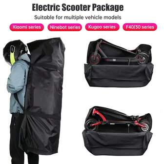 Upgraded Electric Scooter Storage Carrying Bag, 600D Oxford Cloth With Reflective Stickers, Convenient Handled Storage Pouch With Fixed Handle, Suitable For Xiaomi M365/Pro, Ninebot, Kugoo And Other Scooters