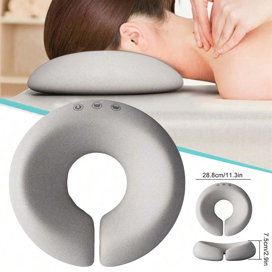2PCS U Shape Massage Table Cradle Face Down Pillow Head Rest Cushion Pad Accessory - Grey - View 1