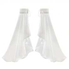 1 Pair Elegant Women's Arm Bands, Featuring Bat-Shaped Lace Chiffon Design, Suitable For Bride, Daily Wear, Wedding And Holiday Occasions