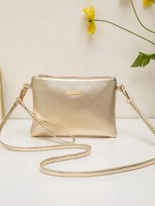 Mini Wristlet Coin Purse Shoulder Crossbody Bag For Women, New Versatile Small Unique Shoulder Crossbody Sweet Square Bag, Spring/Summer - Gold - View 7