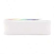 Michael Kors Borsa a vita Michael Kors in pelle artificiale trapuntata a rose e arcobaleno, colore bianco, dalla serie di borse 35T0GXOC0I-RAINBOW