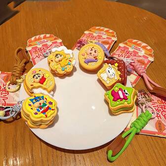 CRAYON SHINCHAN Portachiavi di Shin-Chan - Anello portachiavi di cartone animato anime, accessorio carino e creativo per coppie, idea regalo