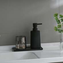 Liquid Soap Dispenser For Bathroom And Kitchen Countertops Modern Style Minimalist Black - Multicolor - View 5