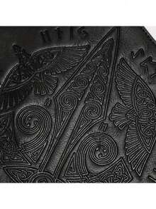 1 pezzo Protezioni per polso medievale vintage con motivi geometrici in pelle sintetica, per Ognissanti, cosplay e rappresentazioni teatrali, accessori da cavaliere