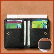 Classic Retro Wallet Minimalist Folding Button Coin Purse Driver's License Card Holder Soft Leather Wallet Unisex Short Slim Credit Card Case For Women Money Wallet Mini Wallet Purse Wallet Small Wallet Cute Wallet