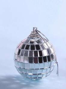 Boule de cristal de Noël, boule de plastique à effet disco, petit miroir réflecteur, pendentif miroir