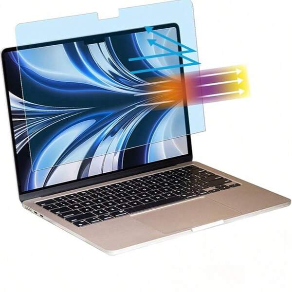 [1 قطعة] فيلم مضاد للضوء الأزرق لشاشة ماك بوك، من مادة البولي إيثيلين تيريفثالات (PET) ناعم، فيلم شاشة قابل للإزالة بالمغناطيس، فيلم مضاد للإنعكاس بطبقة ضبابية، سهل التركيب، حساس للمس