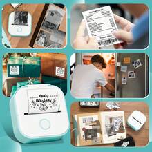 Phomemo T02 Portable Sticker Printer With 1 Roll Of 53mm/ 2" Sticker Thermal Paper, Print Pod 2.0 With Sticker Paper,Rechargable Mini Thermal Printer, HD High Resolution Notes Printer With 203 Dpi, Inkless Pocket Printer Connected With Phones & Pads Wirelessly Via Phomemo APP, Mini Label Maker Compatible With 53mm/ 2" Sizes Sticker & Non-Sticker Thermal Label Paper - Pink - View 8