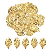 20/50/75/99pcs Leaf Shaped Bracelet, Necklace, Earrings, Anklet DIY Pendant Jewelry Accessories Set - Gold - View 1