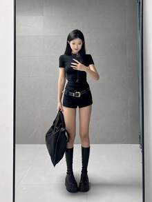 Y2K 复古百搭腰带，雕花铆钉针扣时尚腰带，适合日常使用、约会，