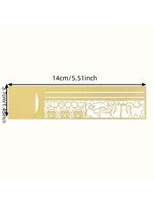 1 pieza Regla de 3 en 1 para amantes de los gatos - Patrón de gato adorable, marcapáginas y regla de doble cara, papelería precisa, adecuada para diario, planificador, toma de notas - Herramienta de papelería creativa, accesorio para toma de notas | Diseño divertido | Plástico, Reglas - Multicolor - Ver 8