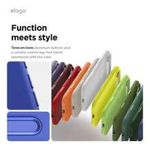 Elago Minimalist Dopamine Magnetic Liquid Silicone Case For IPhone Air, Compatible With MagSafe, Liquid Silicone Material, Protective Cover, Shockproof, Slim Phone, Fashion, Velvet - For Men, For Women, Luxury, Fashion, High Quality - 鈷藍 - 查看 4