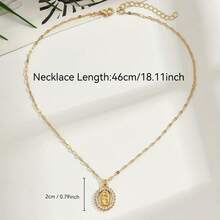 1 pieza Collar con colgante de la Virgen María religiosa, collar de la Virgen María de nicho, cadena delicada personalizada para la clavícula de la mujer
