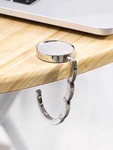 1pc Table Edge/Bag Hanger Portable Handbag Holder Stand For Table, Desk, Compact Bag And Accessories (Desk Thickness Must Not Exceed 7 Cm/Tabletop Overhang Must Not Exceed 4 Cm)