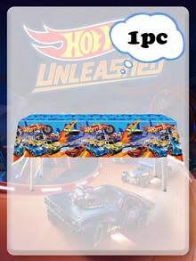 Hot Wheels Theme Disposable Tableware Set, Christmas, Halloween, Thanksgiving, Birthday Party Paper Plates, Paper Cups, Tissues, Banners, Tablecloths, Car-Themed Decorations, Party Supplies. - Multicolor - View 11