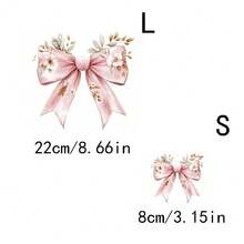 1/Pc, 2/Pcs, 3/Pcs New Pink Bow Pattern Heat Transfer Stickers, DIY Iron-On Clothing Items And Garment Decoration, T-Shirt Making, Pillow Decor, Gloves, Socks Decoration, Holiday Gifts - Multicolor - View 9