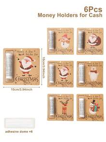6 piezas Ideas de regalo de Navidad Portamonedas de regalo de Navidad, Diseño de Papá Noel de dibujos animados, Regalos en efectivo de Navidad, Rellenos de calcetín de Navidad, Sobres de Navidad, Embalaje de regalo de Navidad, Bolsas rojas de Navidad, Rellenos de bolsas de Navidad, Tarjetas de Navidad, Feliz Navidad, Decoraciones navideñas para el hogar, Decoraciones del árbol de Navidad, Adornos navideños, Nochebuena, Navidad, Decoración navideña, Decoración de Año Nuevo 2026