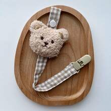 1 件格子布花与熊奶嘴夹，婴儿奶嘴牵引绳 - 布藝奶嘴鏈按扣款 - 查看 4