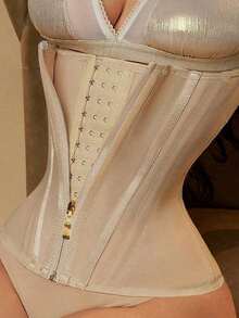 Faja clásica para mujer control de glúteos y entrenador de cintura para uso diario, ejercicio y faja para sudar para entrenamiento y moldeamiento de la cintura, deportes - Albaricoque - Ver 3