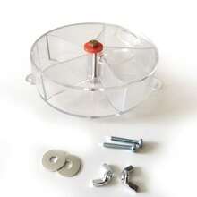 1pc Transparent Rotating Parrot Puzzle Feeder, Automatic Food Dispenser, Rotating Chew Snack Box, Acrylic Parrot Feeding Wheel, Interactive Bird Treat Dispenser And Intelligence Training Toy, Suitable For Cockatiel, Lovebird, Cockatoo And Conure - Multicolor - View 5