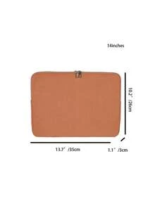 1 件学生笔记本电脑内胆包，11 英寸/13 英寸/15 英寸笔记本电脑包，纯橙色休闲男女通用平板电脑保护套，适用于 MacBook、HP、ASUS，适合女孩、青少年、男孩、大学生、9-15 英寸平板电脑、iPad Air 4/5、iPad Pro 笔记本电脑保护套，适合旅行防水便携式男士笔记本电脑包 - 橘色 - 查看 3