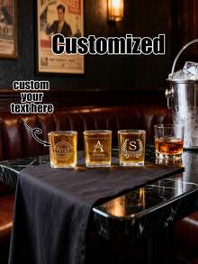 Personalized Wine Glasses, Customized Shot Glasses, Personalized Laser Engraved Glass Square Shot Glass, Customized 18th/21st Birthday Shot Glasses, Birthday Parties, Suitable For Bars, Clubs, Restaurants, Customized Personalized Brand Logos, Liquor And Summer And Winter Drinks Suitable For Bridesmaid, Bachelorette Party, Chic Design - Multicolor - View 11