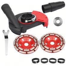 2x Diamantschleiftopf 125 Premium Estrich Beton + Absaughaube f. Winkelschleifer