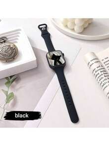 纤细腰身蝴蝶扣硅胶表带，兼容 Apple，适合手表运动臂带 38 毫米 40 毫米 41 毫米 42 毫米 44 毫米 45 毫米 49 毫米 46 毫米，适合手表 Uhr Serie11 10 9 Ultra 8 7 6 5 4 3 2 1 SE 女士硅胶臂带