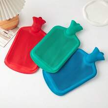 1pc橡胶注水热水袋防爆热水袋内衬冬季安全防烫毛绒保暖工具冬季热水袋注水暖手宝安全防烫怀旧暖水袋 - 彩色 - 查看 11