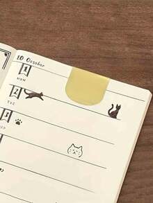 1 pieza Regla de 3 en 1 para amantes de los gatos - Patrón de gato adorable, marcapáginas y regla de doble cara, papelería precisa, adecuada para diario, planificador, toma de notas - Herramienta de papelería creativa, accesorio para toma de notas | Diseño divertido | Plástico, Reglas - Multicolor - Ver 3