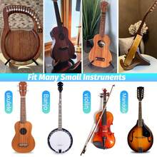 Soporte para ukelele y guitarra, fácil de instalar, adecuado para ukelele, Kalimba, soporte plegable portátil para instrumentos, conveniente para colocar la guitara