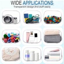 3pcs Transparent Zipper Storage Bags Set, Hard Plastic Zipper Storage Boxes, Portable Travel Organizer Containers - Multicolor - View 2