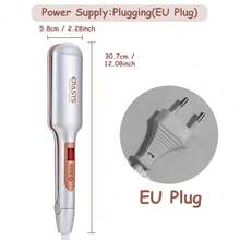 CRASTS CRASTS Rizador de pelo de 3 barras con pantalla digital, temperatura ajustable, barras de cerámica y turmalina para ondas sueltas, rizos en espiral, ondas francesas