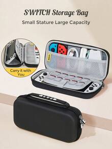 1pc Solid Color Storage Bag , Compatible With Switch OLED/Switch NS/New Switch2 (2025) Console, Protective Hard Shell Bag With Integrated Stand & 10 Game Card Storage, Portable & Shockproof Game Card Holder, Suitable For Portable Travel, Providing Protection For Game Console And Accessories Against Impacts And Drops - Multicolor - View 15