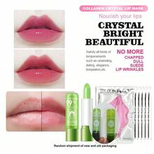 Bálsamo Labial Natural Hidratante de Aloe Vera - Gloss Labial Mudança de Cor, Conjunto de Bálsamo Labial e Máscara, Nutritivo para os Lábios, Cuidado Diário dos Lábios Para Homens e Mulheres, Ótimo para Presentes de Halloween e Natal
