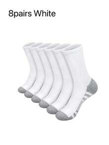 60pcs/50pcs Comfortable Sports Tennis Socks For Men, Suitable For Outdoor And Casual Wear, All Season, White Antibacterial Odor-Resistant Moisture-Wicking Athletic Socks, Thick And Comfortable For Daily Wear, Unisex Casual Socks, Cute Socks, Girls Socks, Autumn/Winter & Spring/Autumn, Mesh Details, Channeling Design, Moisture-Wicking, Soft And Smooth, Suitable For Holidays, Sports, Casual, Business And Daily Wear, Can Be Worn Year-Round, 40pcs/30pcs/24pcs/20pcs/16pcs/12pcs/10pcs/8pcs/6pcs/4pcs/2pcs - 彩色 - 查看 36