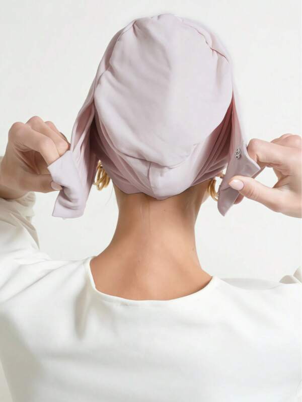 1pc Women's Classic 2-In-1 Turban Headscarf & Headband, Pleated Design, High-Stretch Jersey Fabric, Moisture-Wicking, Suitable For Muslim Daily Life And Outings