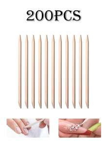 500/300/200 件双面角质层推杆，美甲水钻去除，美甲和足部护理工具 - 米色 - 查看 12