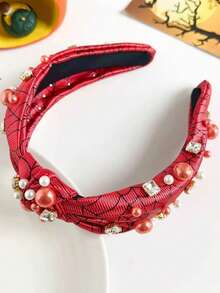 1 件女孩卡通万圣节派对蜘蛛网头带，创意甜美可爱防滑发饰 - 彩色 - 查看 7