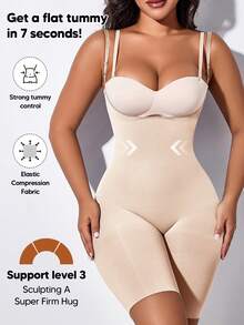 女士无缝连体衣，露胸设计，收腹提臀，透气贴身穿着