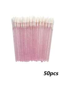 100/50/10pcs With Case Lip Brush,Hot Pink Multifunctional Effective Application Dustproof Makeup Brush,Cosmetic Brush,Makeup Brush Set,Lip Scrub Brush Cosmetics, Lipsticks, Jewelry, Nail Care, Skincare ,For Women & Girl At Home Or On-The-Go,Gift For Mom, Valentines Day,Gift For Christmas,Lip Scrub Brush,Lip Brush Applicator Lip Brush For Lipstick,Household Travel Portable Cheap Stuff