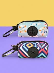 2pcs/1pc Pet Waste Bag Holder/Dog Poop Bag Holder/Pet Storage Bag For Dog Walking, Training, And Cleaning. Features A Durable Carabiner.