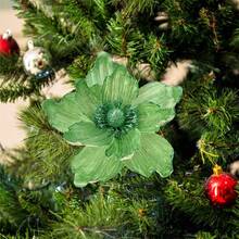 Artificial Christmas Flower Insert Festive Tree Vase Decoration Picks For DIY Craft Wreath Home Holiday Decor - Green - View 3