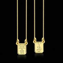 Men's Scapular 18k Gold Plated Chain Our Father Who Art In Heaven - Gold - View 3