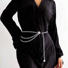 1Piece Chunky Alloy Layered Queen Head Pendant Body Chain - Retro Waist Chain Women's Streetwear  Jewelry - Nhiều màu - Xem 9